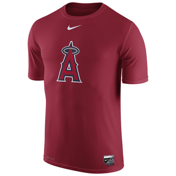 MLB Men Los Angeles Angels of Anaheim Nike Authentic Collection Legend Logo 1.5 Performance TShirt  Red
